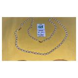 14k pearl & 14 k bead necklace
