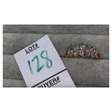 14k 1ct tw 2-row diamond band ring
