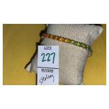 Sterling 9.36g multi color stone bracelet