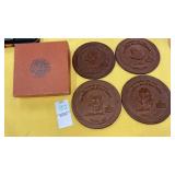 Pro Football Hall of Fame coasters in box 1989