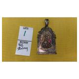 925 sterling Saint Barbara religious medal