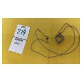 14k 1/2ct tw diamond heart pendant