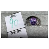 Sterling pink ice CZ ring