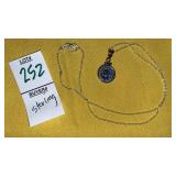 Sterling Winnie the Pooh coin necklace
