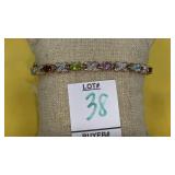 Sterling garnet amethyst BT peridot diamond