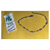 Sterling tanzanite & diamond bracelet