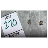 14k 1/4ct tw diamond stud earrings