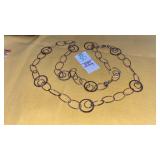 Sterling Milor multi-link circle chain necklace