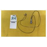 Sterling CZ 3-stone pendant