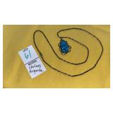 Sterling turquoise pendant necklace