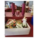 Vintage Christmas light bulbs and candles