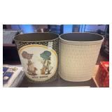 Lot of 2 vintage Waste Baskets