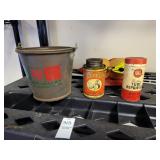 Vintage tire repair tins and Hidden Valley tin