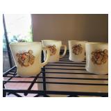 Anchor Hocking tiger cups vintage