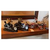 Set of 2 Cruisin Couples Bear Motorcycle Figures