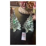 Vintage hand crafted art glass Christmas tree