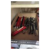Tray Lot of Large Drill Bits