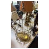 Metal Cage and Steelers Wind Decor