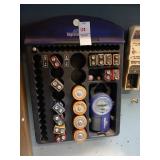 Battery organizer and 9 volt tester