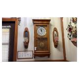 Westminster Chime Wall Clock and Wall Sconces