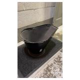 Vintage Metal Black Ash Bucket