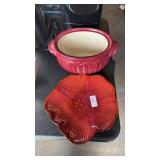 Poinsettia Plate and Dish