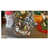 Tabletop lighted Christmas scene