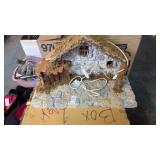 Rustic tabletop Nativity table display