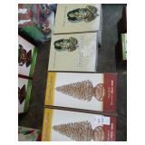 Cracker Barrel Christmas gold trees and Angel lot