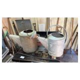 Two Metal Garden Sprinkling Cans