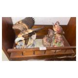 Bald Eagle and Partridge Bird Statues
