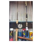 Vintage fly fishing rod with vintage fishing rod