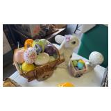 Easter Bunny Carriage Statues
