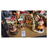 Lot of Miniature Christmas Statues