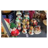 Lot of Christmas Choir Boys Statues