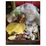 Box lot of Easter stuffed animals