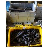 Box of black pipe fittings and box of springs