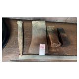 Antique wedges and chisels