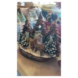 Rustic holiday tabletop diorama (battery powered)