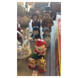 Vintage set of hand painted ceramic Christmas