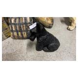 Black Schnauzer Garden Statue 12in. High