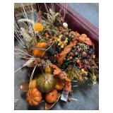Faux floral fall decor