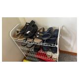 Lot of Womenï¿½s 7.5 Shoes and Rack