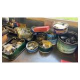 Lot of Tins W Hardware