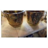 India Exotics Hammered Brass Cachepots