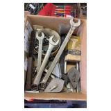 Miscellaneous tool lot (Cornwell wrenches, chalk
