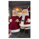 Vintage Mr and Mrs Claus Figures