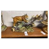 Genuine Porcelain Bobcat Figurine