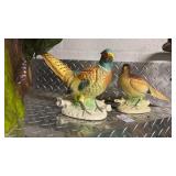 2 Ceramic Pheasant Figurines
