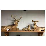 Whitetail Deer Family Figurines
